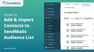 How to Import contacts inside SendMailsio [upl. by Tremml]