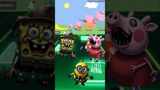 Peppa Pig Exe Vs SpongeBob SquarePants Exe Vs Minions Exe Coffin Dance 💃 Tiles Hop coffindance [upl. by Talley697]