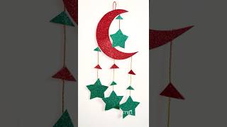 Moon and star wall hanging  Christmas decorations New year decor stardecor shorts craft diy [upl. by Alded]