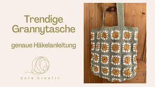 Trendige Grannytasche  genaue Häkelanleitung [upl. by Michail]