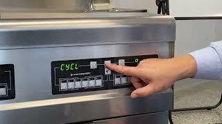 How to change from Fahrenheit to Celsius on the Frymaster deep fryer [upl. by Nwahshar]