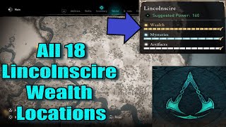 Assassins Creed Valhalla All Lincolnscire Wealth Locations guide [upl. by Nader814]