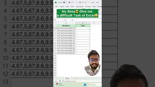 Boss Give Difficult Task of Excel😅‼️ I Showed him Amazing Excel Trick exceltips exceltricks [upl. by Daisy]