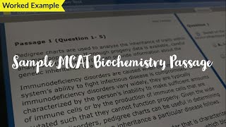 WORKED EXAMPLE  AAMC MCAT BIOCHEM PASSAGE [upl. by Clim305]