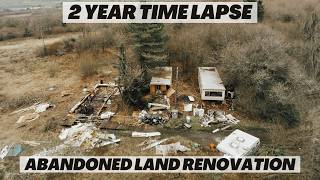 2 YEARS OFF GRID Everything we built on our abandoned land Renovation TIME LAPSE [upl. by Hanser885]