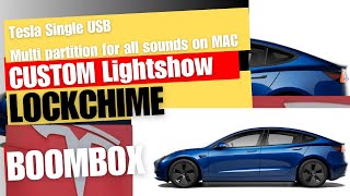 Tesla How to partition single USB for Boombox LightShow Lockchimes amp TeslaCam [upl. by Hanimay365]