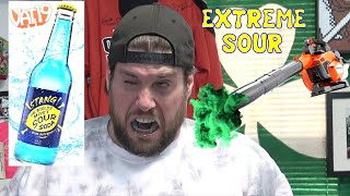 Chugging The Worlds Most Sour Soda Using A Leaf Blower  LA BEAST [upl. by Rawdan]