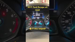 2017 Ford Escape oil reset [upl. by Aihseken]