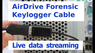 AirDrive Forensic Keylogger Cable Pro Live Data Streaming [upl. by Naveb]