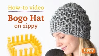 Zippy Loom  How to knit a hat complete pattern [upl. by Nomis1]