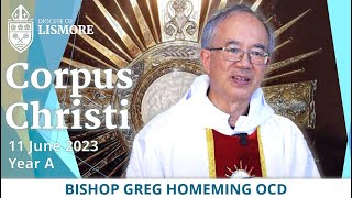 Catholic Mass Today Corpus Christi 11 June 2023 Bishop Greg Homeming Lismore Australia [upl. by Ahsac]