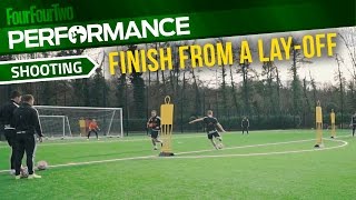 Soccer shooting exercise  How to finish from a layoff drill  Swansea City Academy [upl. by Gavriella788]