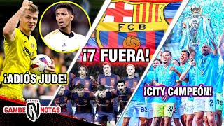 Le ROBAN EL PICHICHI A JUDE😱 BARCA CEPILLA a 7 MEGACRACKS  ¡GOLAZAZAZO de FODEN y CITY CAMPEÓN [upl. by Etnomaj]