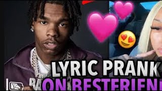 LIL BABY California Breeze  Lyric Prank on Bestie  GONE WRONG [upl. by Atsylac]