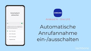 Automatische Anrufannahme einschalten oder ausschalten  Samsung Android 14  One UI 6 [upl. by Tessa]