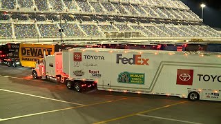 NASCAR HAULER PARADE  2024 DAYTONA 500 [upl. by Asaeret386]