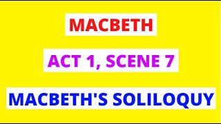 Macbeth Act 1 Scene 7 Macbeths Soliloquy Analysis In 60 Seconds  GCSE English Exams Revision [upl. by Spalla]