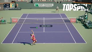 Top Spin 2K25  Carlos Alcaraz Vs Matteo Berrettini  HYPER TIE BREAK  Indian Wells Open PS5 [upl. by Safoelc37]