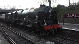 46100 Royal Scot323409215015145652322 at The ELR steam gala Friday 25022022RamsbottomBury [upl. by Noired]