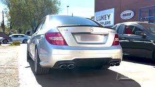 W204 Mercedes Benz AMG C63  Straight mid pipe exhaust [upl. by Atig]