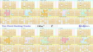 A Minor 7  E7 2 Chord Backing Tracks with chord and scale charts for guitar [upl. by Taimi]