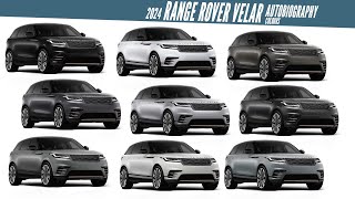 2024 Range Rover Velar Autobiography  All Color Options  Images  AUTOBICS [upl. by Dranreb]