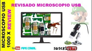 Microscopio digital USB zoom 1000x Unboxing Review guia de compra [upl. by Anitirhc]