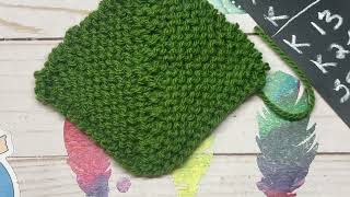 Knit  how to knit a basic mitered square [upl. by Felix]