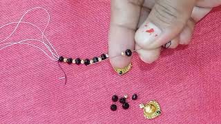 Short Mangalsutra Wati Design making at homeमंगलसूत्र बनाने का तरीका 2022Hindi [upl. by Ahsinwad]