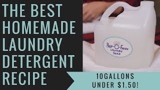 The Best Homemade Liquid Laundry Detergent Recipe around 13 Cents per Gallon [upl. by Aidnama574]