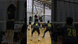 Epic one handed set in transition sportsacademy volleyball haikyuu volleyballworld spike [upl. by Ailla]