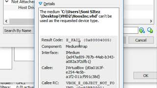 EFAIL  Failed to Open Disk Image VirtualBox [upl. by Neveda]