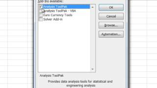 How to Install the Data Analysis ToolPak in Microsoft Excel [upl. by Zosema]