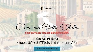 Webinar gratuito 18 settembre con valeriomalvezzi [upl. by Jillian]