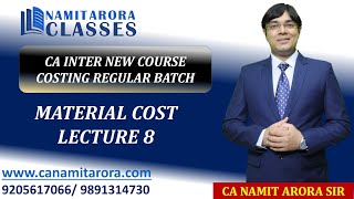 MATERIAL COST LECTURE 8 REGULAR BATCH NEW COURSE [upl. by Hugh]