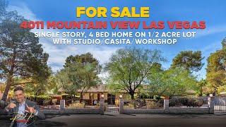 Home for sale Las Vegas  half acre  StudioCasitaWorkshop  4011 Mountain View 89102 [upl. by Yevol]