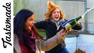 How to Open Champagne Like a Pro  The TastemakersJulie amp Jen [upl. by Adnawal]