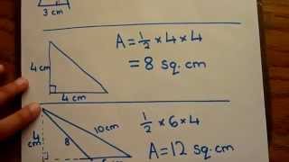 Find Area of Triangle  Calculate triangle area  VERY EASY to learn [upl. by Higinbotham]