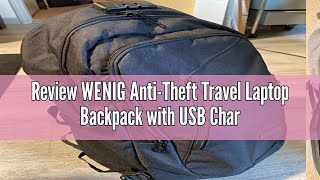 Review WENIG AntiTheft Travel Laptop Backpack with USB Charging Port LockWater Resistant Slim Work [upl. by Nalyr]