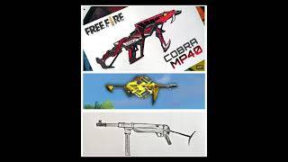 Cobra mp40  Poker mp40  Mp40 guns drawing shorts FF [upl. by Hew838]