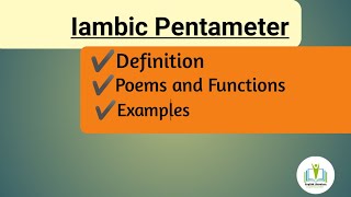 What is an iambic pentameter in poetry Definition poems and functionsexamples  literaturepag [upl. by Ilil]