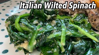 Easy Italian Wilted Spinach Recipe Spinach Recipe Twisted Mikes [upl. by Cerveny]