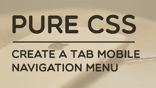 Create a Tab Navigation Menu with CSS [upl. by Elinnet]