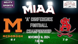 2024 MIAA Football Championship  McDonogh vs Archbishop Spalding [upl. by Yusuk]