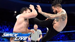 The Usos vs Rusev amp Aiden English SmackDown LIVE Dec 12 2017 [upl. by Ailuig]