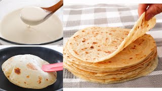 5 Minutes Ready Quick and Easy flatbread made with Batter No Kneading No Oven [upl. by Anirda782]