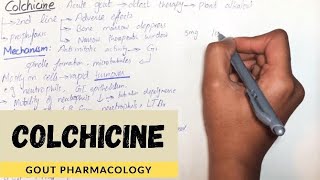 Colchicine  MechanismUsePharmacokineticAdverse effectContraindication in detailUrduHindi [upl. by Eneri]