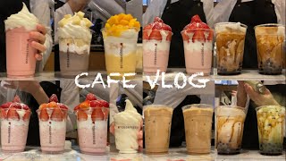 Eng🥤yogerpresso vlog🍓메리딸기메리망고흑당버블티딸기요거트스무디흑당말차버블티메리치즈요거트아이스크림 [upl. by Materse231]