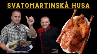 Svatomartinská husa  Pečená husa s červeným zelím a karlovarským knedlíkem  Recept  Mistr Málek [upl. by Mccutcheon116]