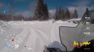 Edmundston New Brunswick Snowmobile Trail [upl. by Neelie]